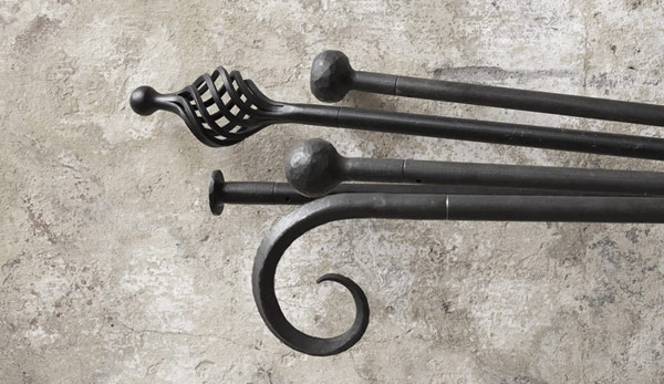 Handmade iron finials from Made by the Forge