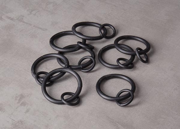 Curtain rings, Matt Black finish
