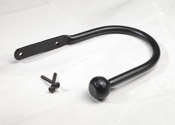 Thumper finial curtain hold back - black